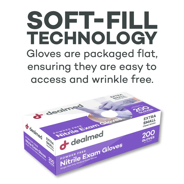 Alt view image 7 of 7 - Nitrile Exam Gloves - Latex Free - X-Small - 200 Count