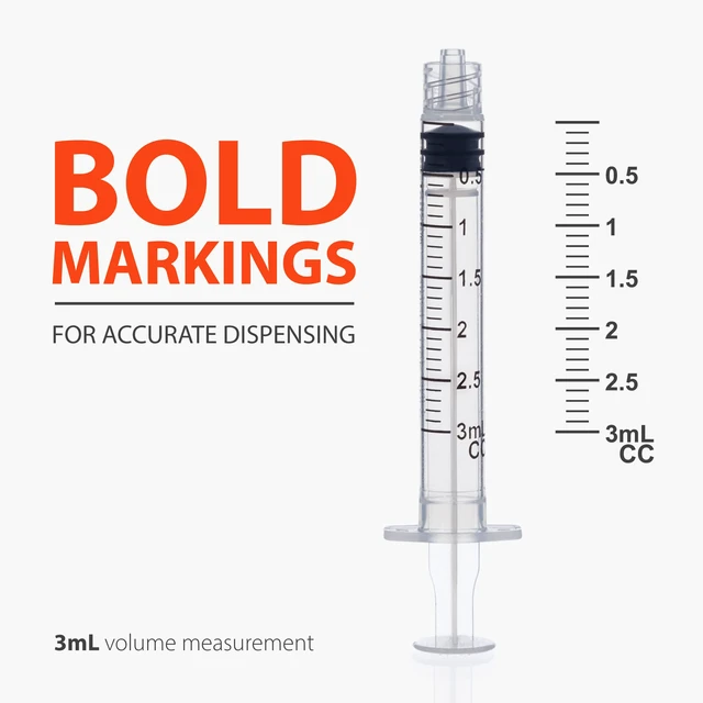 Alt view image 3 of 6 - Luer-Lock Syringe Barrel, 3ML Syringe, Pack of 100