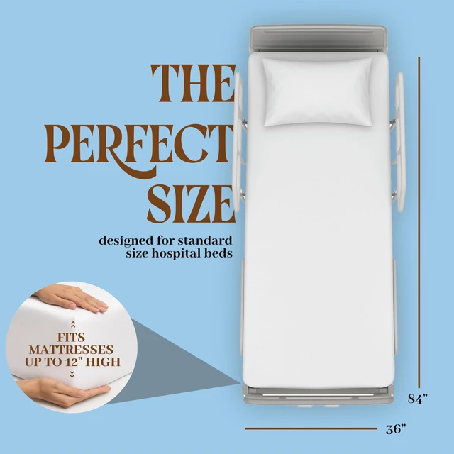 Alt view image 2 of 7 - 4 Pack Fitted Hospital Bed Sheets for Home Use, 36 x 84 x 12 Soft Cotton Rich Jersey Knit, Elastic All Around, Stays Put When Bed Is Raised, Machine Wash & Dry, 4 Pack, 12 in Pocket
