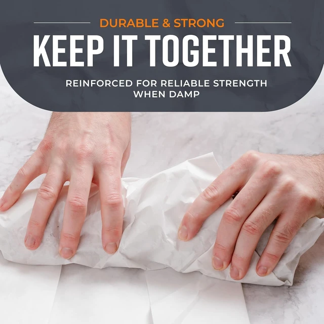 Alt view image 5 of 7 - (Pack of 2) White Kraft Butcher Paper Roll - 18" x 150' (1800") - Food-Grade - Ideal for Smoking Meat & BBQ - Unwaxed & Uncoated Butcher Paper for Sublimation - Made in USA