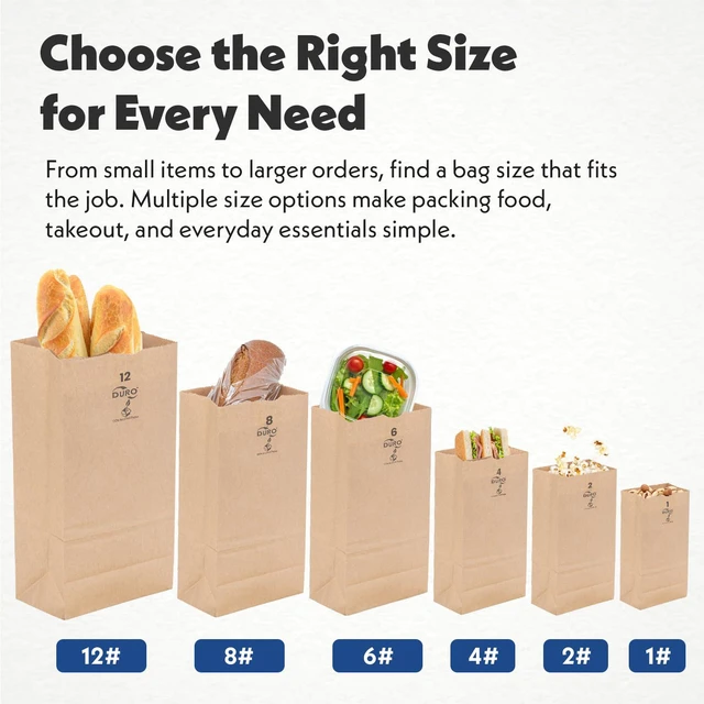 Alt view image 3 of 7 - 18401 1# Small Brown Paper Bags, 3.5 x 2.37 x 6.87 Inches, 500 Ct Made In USA | Extra Small Disposable Paper Bags Ideal for Cookies, Treats, & Candy