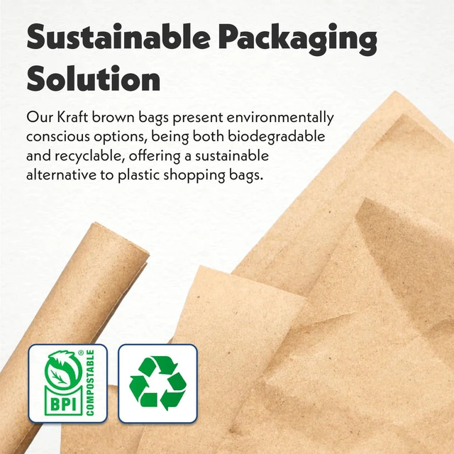 Alt view image 6 of 7 - 18401 1# Small Brown Paper Bags, 3.5 x 2.37 x 6.87 Inches, 500 Ct Made In USA | Extra Small Disposable Paper Bags Ideal for Cookies, Treats, & Candy