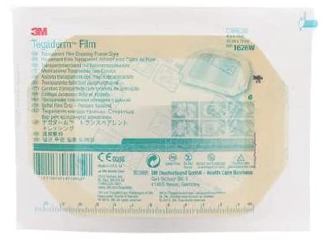 Main image of Tegaderm Transparent Dressing with Label 4" x 4 3/4" (10 x 12 cm) 25 per Box #1626W (25 Box)