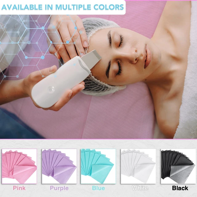 Alt view image 5 of 6 - 480 Pack Disposable Dental Bibs 13"x18", 3-Ply Waterproof Tattoo Bibs Sheet for Nail Salon, Dental Clinic, Feeding, Tattoo Shop (Pink)