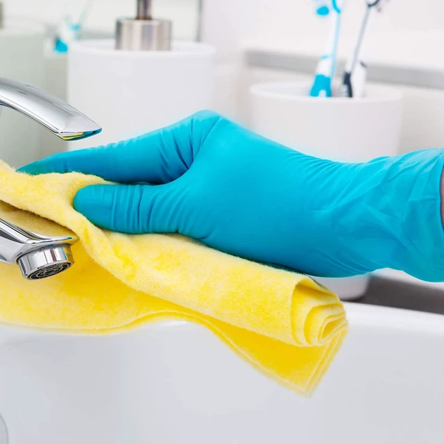 Alt view image 3 of 6 - Basic Medical Blue Nitrile Exam Gloves - Latex-Free & Powder-Free - NGPF 7003 (Case of 1,000), Large