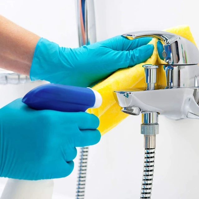 Alt view image 5 of 6 - Basic Medical Blue Nitrile Exam Gloves - Latex-Free & Powder-Free - NGPF 7003 (Case of 1,000), Large