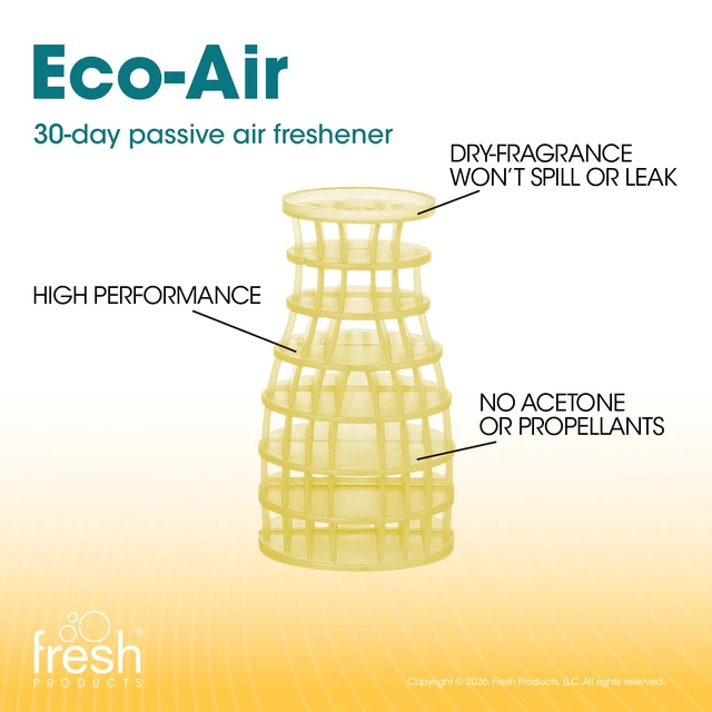 Alt view image 4 of 7 - Eco Air Freshener Refill Solid Dry, Citrus, 6 Pack Natural Oils, No Acetone Or Propellants, Made In USA, Lasts 30 Days, Ideal For Home, Business Or Commercial Spaces
