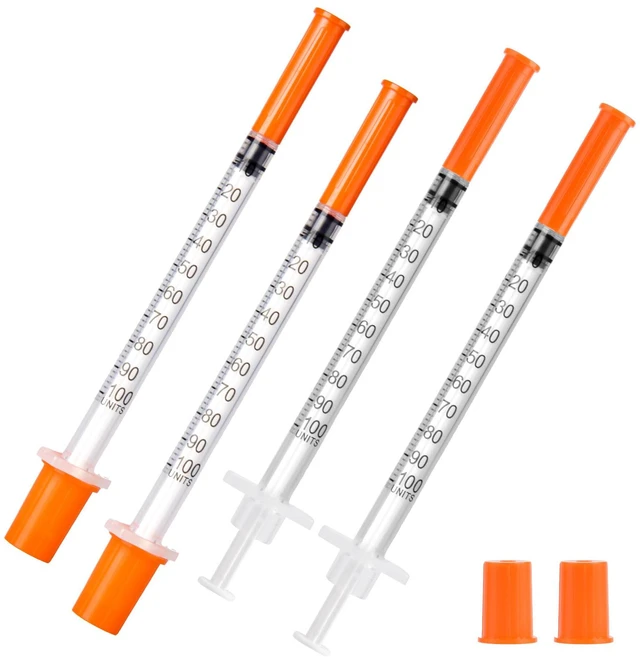 Main image of U-100 1ml 30G 5/16"8mm) Disposable Syringes, 50Pack Individually Wrapped for Lab Suppliess
