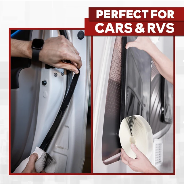 Alt view image 5 of 7 - Butyl Tape RV Black, 3/4 in x 45 Ft, 1/8 in Thick EDPM Rubber Sealant Tape - Roof Patching, Boat Sealing, Leak Proof Butyl Putty Tape