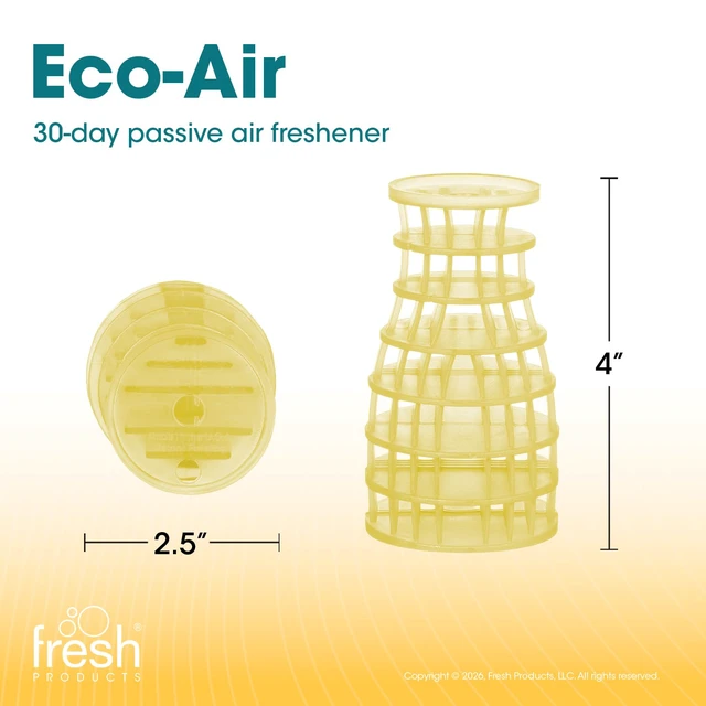 Alt view image 7 of 7 - Eco Air Freshener Refill Solid Dry, Citrus, 6 Pack Natural Oils, No Acetone Or Propellants, Made In USA, Lasts 30 Days, Ideal For Home, Business Or Commercial Spaces