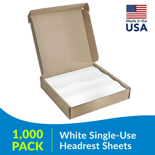 Alt view image 2 of 7 - 581 Avalon Papers Chiro Headrest Sheet with Slit, Chiropractic Face Paper, Barrier Protection, Smooth Finish for Comfort, White, 12" Width, 12' Length, Pack of 1000