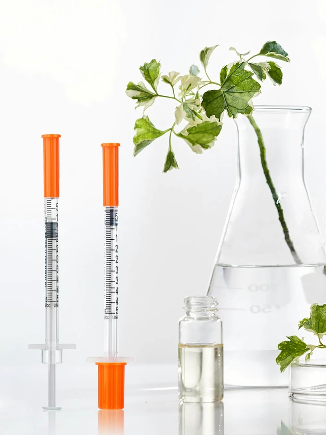 Alt view image 7 of 7 - 0.5ml Syringes 31G x 1/4" 6mm Disposable Lab Syringe with Caps, 100 Pack 0.5cc 31 Gauge 1/4 Inch, Leak-Proof Design, Fine Tip, Home & Labs Use, Individually Wrapped