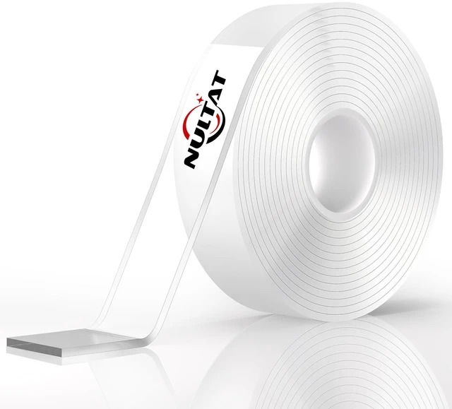 Main image of Double Sided Tape Heavy Duty, Nano Double Stick Tape 16.5 Feet Reusable, Removable, Washable Double Stick Tape for Wall, Multipurpose Clear Adhesive Tape 1.18" x 120"