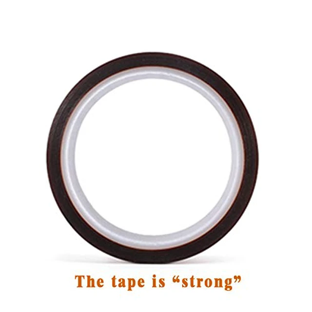 Alt view image 2 of 6 - 2 Rolls 10mm X 33m 108ft Heat Tape,Adhesive Heat Resistant/Transfer Tape, Heat Vinyl Thermal Sublimation Press Tape,No Residue,Electronics,Soldering,Circuit Board (Pack of 3)