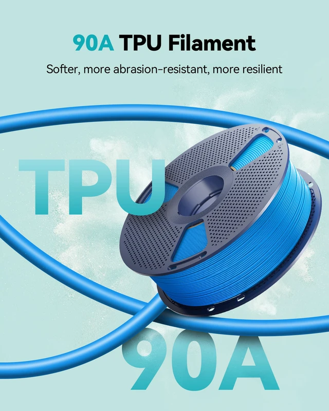 Alt view image 2 of 7 - TPU Filament 1.75mm,(1kg,Red,90a TPU) 3D Printer Filament,Highly Elastic 90A TPU Filament,Flexible 3D Filament for Fast Printing,Dimensional Accuracy +/- 0.03mm