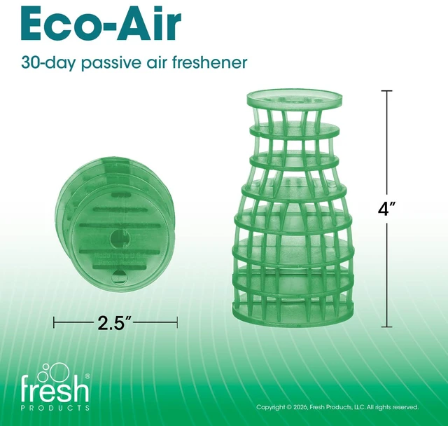 Alt view image 7 of 7 - Eco Air Freshener Refill Solid Dry, Cucumber Melon, 6 Pack Natural Oils, No Acetone Or Propellants, Made In USA, Lasts 30 Days, Ideal For Home, Business Or Commercial Spaces