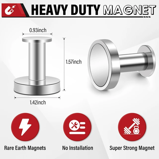 Alt view image 2 of 7 - Magnetic Hooks for Cruise Cabins 150lb Extra Strong Magnets Locker Accessories Strong Magnetic Hooks for Classroom Whiteboard Grill Cruise Ship
