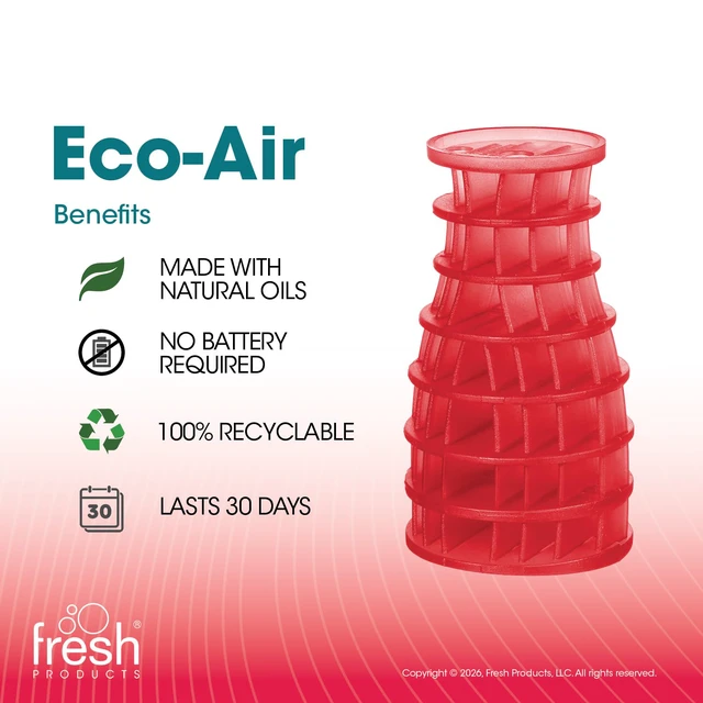 Alt view image 3 of 7 - Eco Air Freshener Refill Solid Dry, Kiwi Grapefruit, 6 Pack Natural Oils, No Acetone Or Propellants, Made In USA, Lasts 30 Days, Ideal For Home, Business Or Commercial Spaces