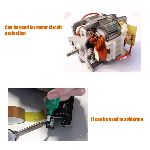 Alt view image 5 of 6 - 2 Rolls 10mm X 33m 108ft Heat Tape,Adhesive Heat Resistant/Transfer Tape, Heat Vinyl Thermal Sublimation Press Tape,No Residue,Electronics,Soldering,Circuit Board (Pack of 3)