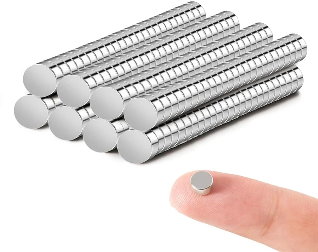 Main image of 200 Pcs Small Round Magnets, 6x3mm Mini Magnets for 3D Printings,Crafts,DIY Hobbies,Science
