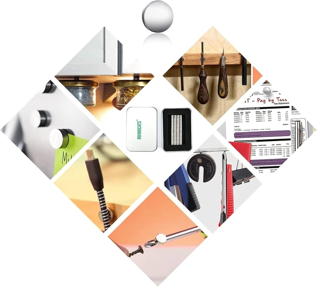 Alt view image 3 of 7 - 200 Pcs Small Round Magnets, 6x3mm Mini Magnets for 3D Printings,Crafts,DIY Hobbies,Science