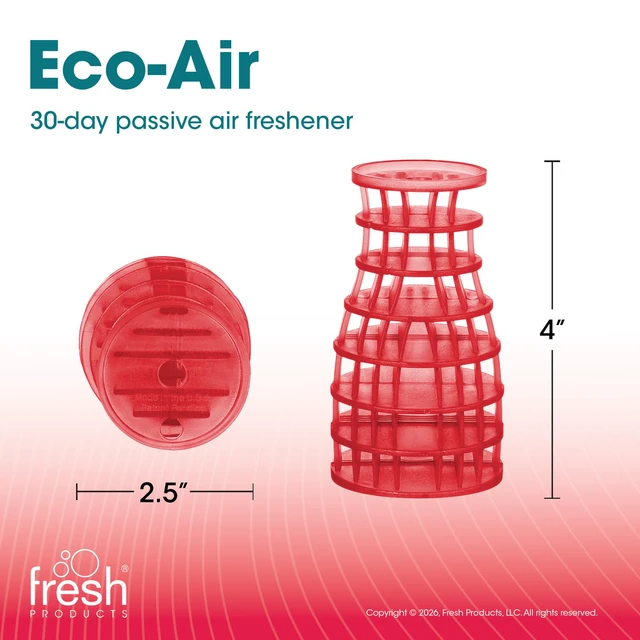 Alt view image 7 of 7 - Eco Air Freshener Refill Solid Dry, Kiwi Grapefruit, 6 Pack Natural Oils, No Acetone Or Propellants, Made In USA, Lasts 30 Days, Ideal For Home, Business Or Commercial Spaces