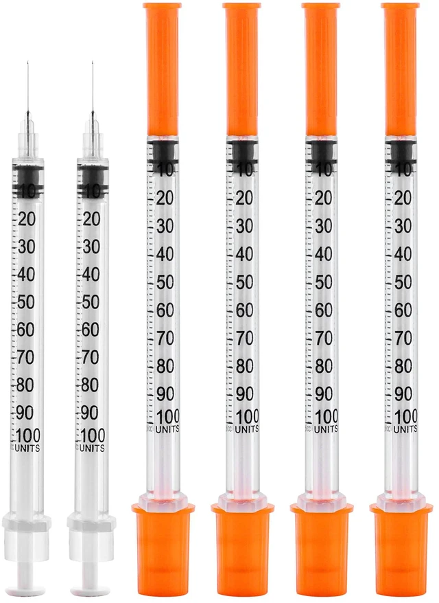 Main image of 29G 1cc 1/2" Syringe with Needle - Disposable Individual Package-100 Pack