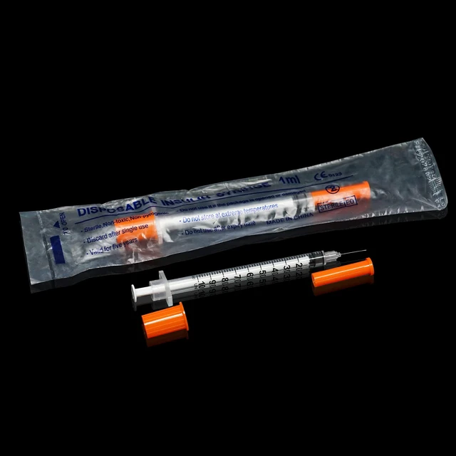 Alt view image 3 of 7 - 29G 1cc 1/2" Syringe with Needle - Disposable Individual Package-100 Pack