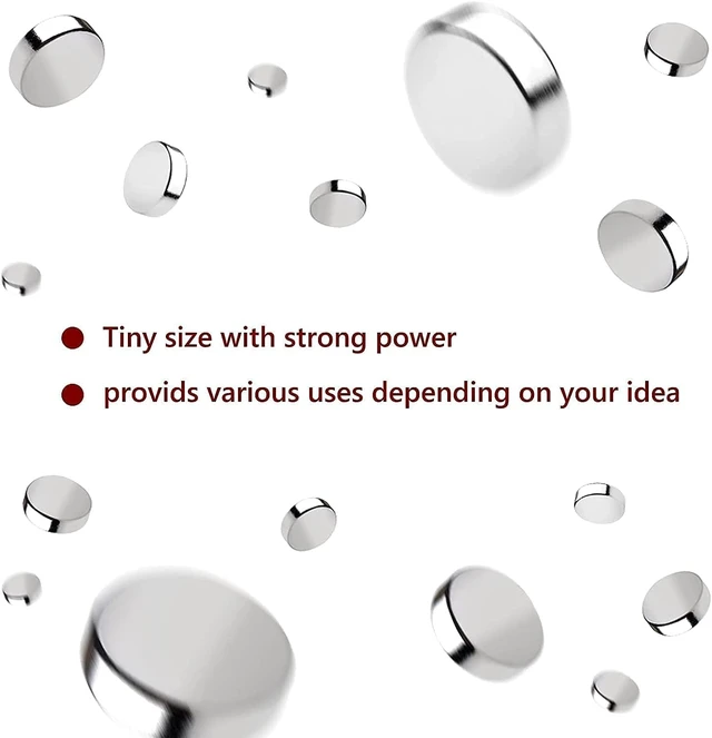 Alt view image 7 of 7 - 200 Pcs Small Round Magnets, 6x3mm Mini Magnets for 3D Printings,Crafts,DIY Hobbies,Science