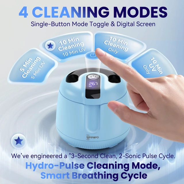 Alt view image 4 of 7 - Ultrasonic Retainer Cleaner Machine 48kHz, Dental Ultrasonic Care Cleaner Ultrasonic Retainer Cleaner for Dentures, Aligners, Mouth Guards, Toothbrush Heads and Jewelry with 200ML Capacity