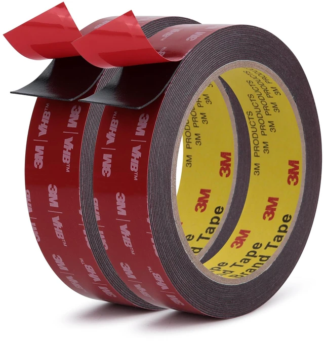 Main image of 3M Double Sided Tape, Heavy Duty, 1 x 18Ft, 5925, Black, 2 Pack Very High Bonding, Permanent, Waterproof Foam Mounting Tape for Automotive, Home, Office, Deco, Indoor, Outdoor Mountings