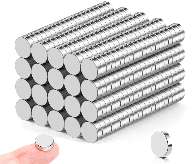 Main image of 400Pcs Small Refrigerator Magnets, 10x3mm Round Rare Earth Magnet Mini Tiny Neodymium Strong Magnets for Crafts, DIY, Fridge, Miniatures, Whiteboard, Office, Kitchen, Dry Erase Board