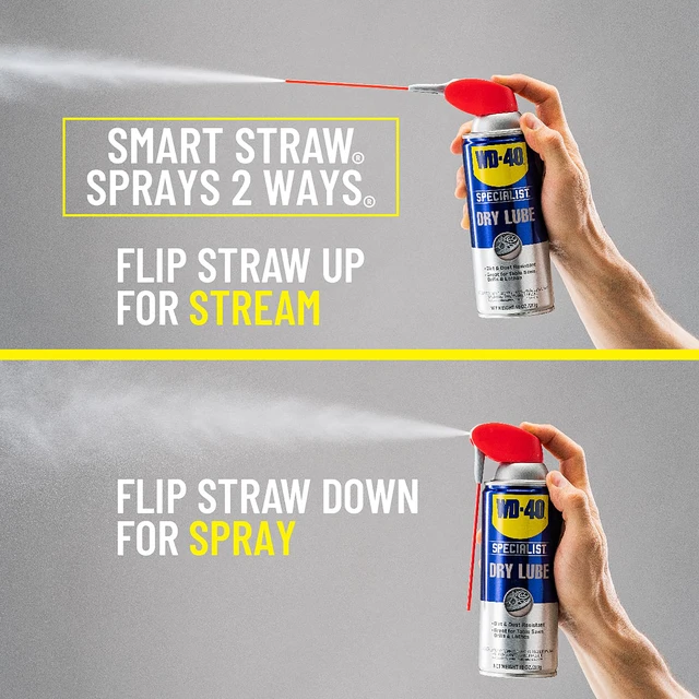 Alt view image 3 of 7 - Dry Lube with Smart Straw, Lubricant for Corrosion Protection on Table Saws, Drills and Lathes, Industrial Strength Friction-Reducing Formula, 10 Oz., 6-pack case