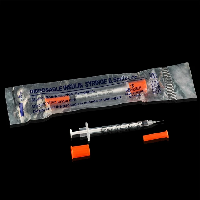 Alt view image 3 of 7 - 30G 1/2cc 5/16" Syringe with Needle - Individual Package-100 Pack 1cc 30 Gauge 1/2 Inch, Leak-Proof Design, Fine Tip, Home & Labs Use, Individually Wrapped