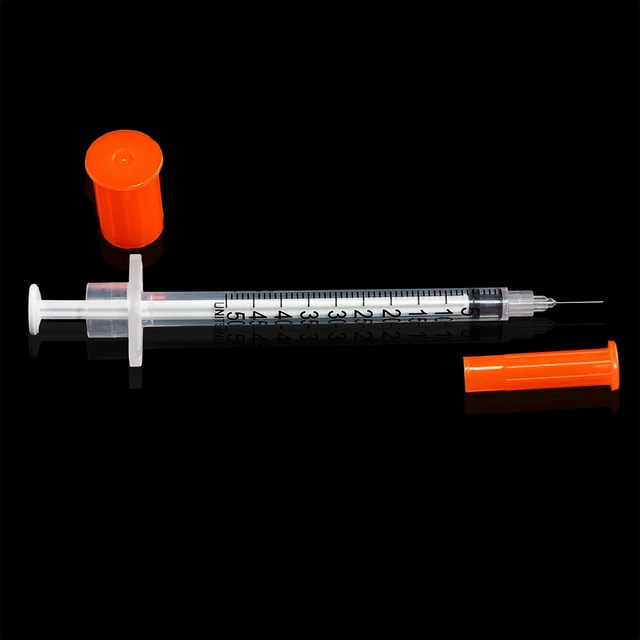 Alt view image 6 of 7 - 30G 1/2cc 5/16" Syringe with Needle - Individual Package-100 Pack 1cc 30 Gauge 1/2 Inch, Leak-Proof Design, Fine Tip, Home & Labs Use, Individually Wrapped