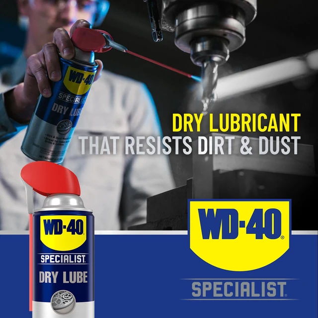 Alt view image 6 of 7 - Dry Lube with Smart Straw, Lubricant for Corrosion Protection on Table Saws, Drills and Lathes, Industrial Strength Friction-Reducing Formula, 10 Oz., 6-pack case