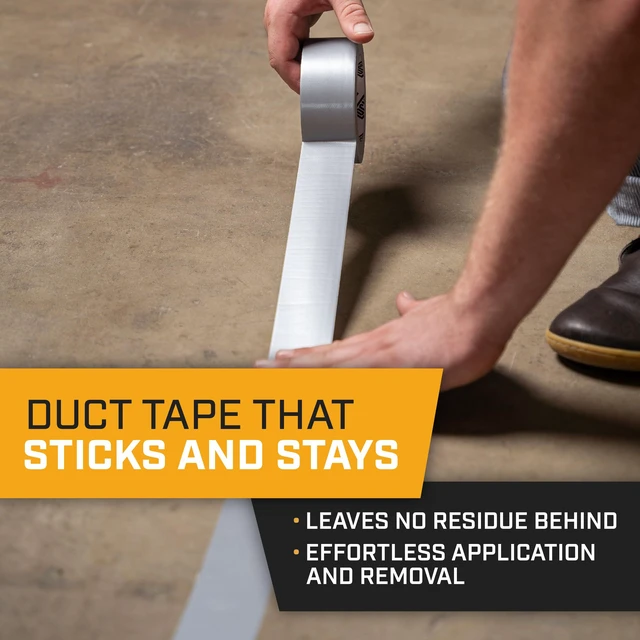 Alt view image 6 of 7 - Silver Duct Tape - 6 Roll Multi Pack - 90 feet x 2 Inch - Strong Duct Tape Heavy Duty - Waterproof - No Residue - Bulk Value - Easy Tear - Industrial Use - DIY Home Repair