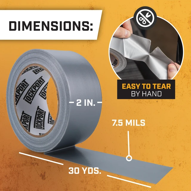 Alt view image 4 of 7 - 5 Pack Duct Tape Heavy Duty Waterproof, Strong Adhesive Silver Duct Tape Bulk for Indoor Outdoor Repairs, Tear by Hand - 30 Yards x 2 Inch