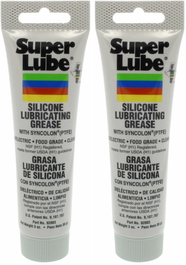 Main image of 92003 Silicone Lubricating Grease with PTFE, 3 oz Tube, Translucent White (Pack of 2)