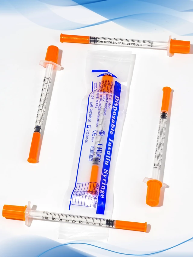 Alt view image 4 of 5 - 1ml Syringes 31G x 1/4" 6mm Disposable Lab Syringe with Caps, 100 Pack 31 Gauge 1cc 1/4 Inch, Leak-Proof Design, Fine Tip, Home & Labs Use, Individually Wrapped