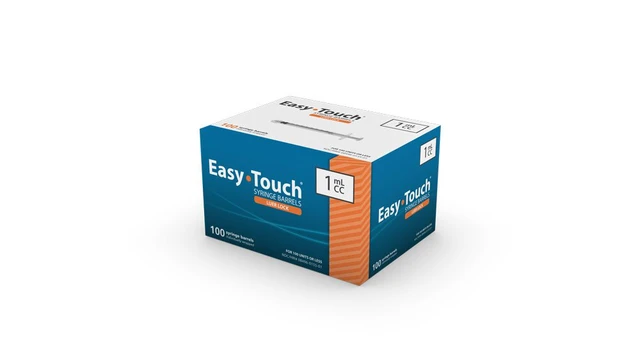 Alt view image 4 of 7 - EasyTouch Luer-Lock Syringe Barrel, 1ML Syringe, Pack of 100
