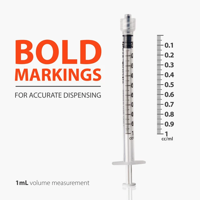 Alt view image 3 of 7 - EasyTouch Luer-Lock Syringe Barrel, 1ML Syringe, Pack of 100