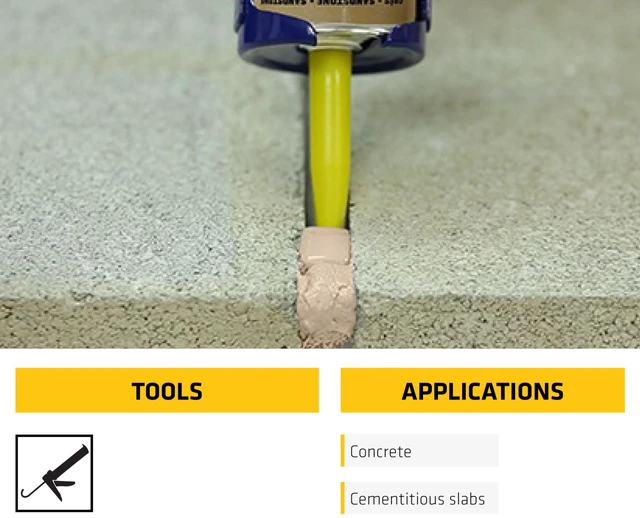 Alt view image 5 of 7 - flex Self Leveling Sealant, Sandstone, 29 fl oz fL, Polyurethane, Sealing Horizontal Expansion Joints in Concrete, Accelerated Curing, Self-Leveling, Durable