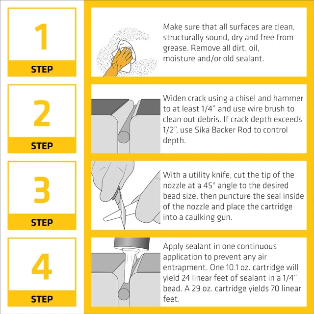 Alt view image 5 of 7 - flex Self Leveling Sealant, Gray, Polyurethane, 29 fl oz, Waterproof, Self-Leveling for Sealing Horizontal Expansion Joints in Concrete