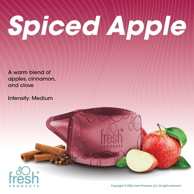 Alt view image 7 of 7 - Eco Bowl Clip Air Freshener, Spiced Apple, 12 Pack Natural Oils, Made in USA, Rim Toilet Tank Trash Cabinet, Air & Trash and Bathroom Freshener, Lasts 30 Days, Chemical Free