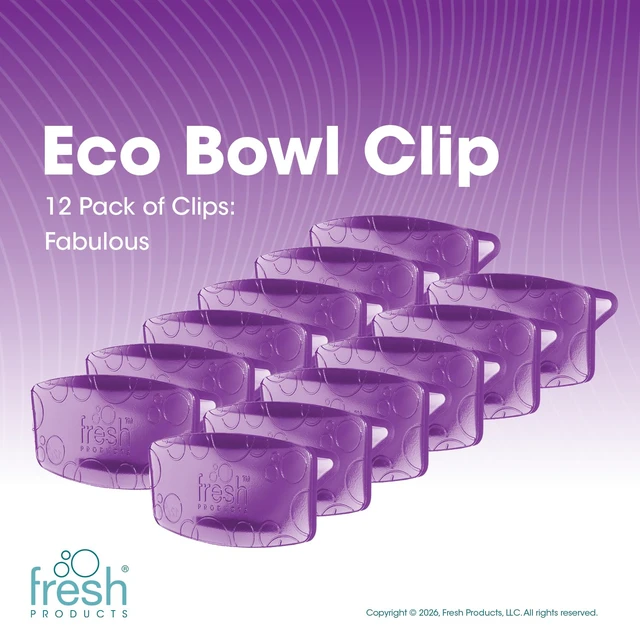 Alt view image 2 of 7 - Eco Bowl Clip Air Freshener, Fabulous, 12 Pack Natural Oils, Made in USA, Rim Toilet Tank Trash Cabinet, Air & Trash and Bathroom Freshener, Lasts 30 Days, Chemical Free