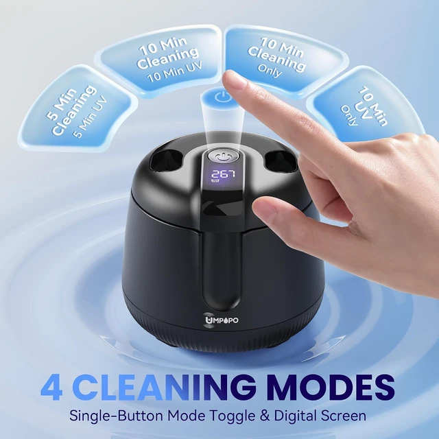 Alt view image 4 of 7 - Ultrasonic Retainer Cleaner Machine 48kHz, Dental Ultrasonic Care Cleaner Ultrasonic Retainer Cleaner for Dentures, Aligners, Mouth Guards, Toothbrush Heads and Jewelry with 200ML Capacity