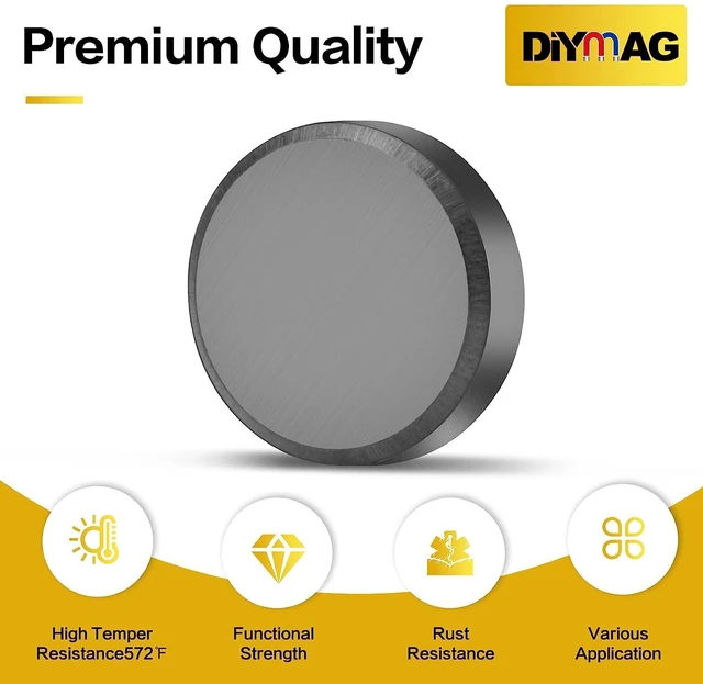 Alt view image 4 of 6 - Strong Adhesive Magnets,145pcs 0.7x0.2in Fridge Refrigerator Magnet Small Round Black Ceramic Button Neodymium Magnets,Heavy Duty,for Whiteboard,Crafts,Office, Scientific,Refrigerator,Fridge