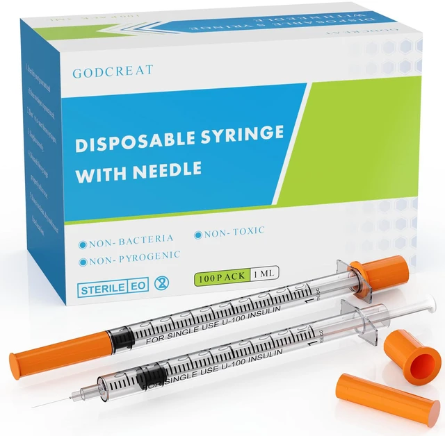 Main image of U-100 1cc Syringes with 31G 5/16 Inch Needle, Individually Packed, 100Pcs