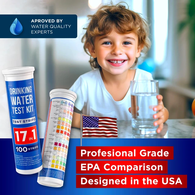 Alt view image 7 of 7 - All-New 21 in 1 Drinking Water Testing Kit Strips, Home Tap and Well Water Test Kit for Hardness, Lead, Iron, Copper, Chlorine, Fluoride